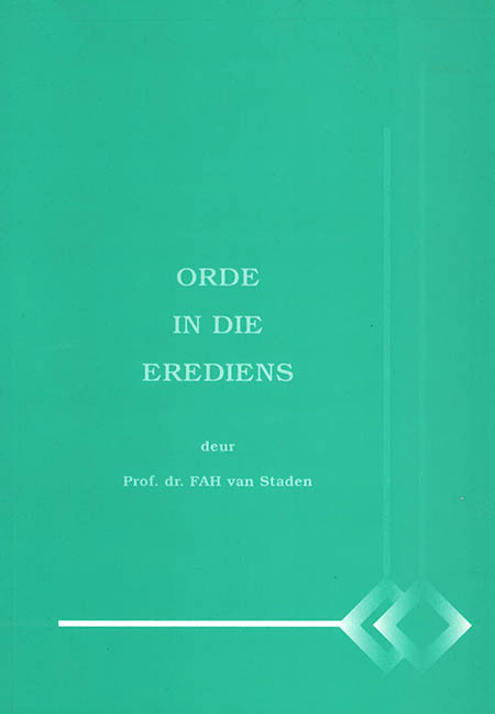 Orde in die erediens
