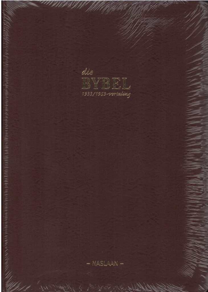 Bybel: Grootdruk, verwerkte leer, sagteband met duimindeks
