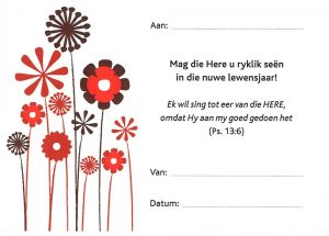 Verjaarsdagkaartjie: Blomme