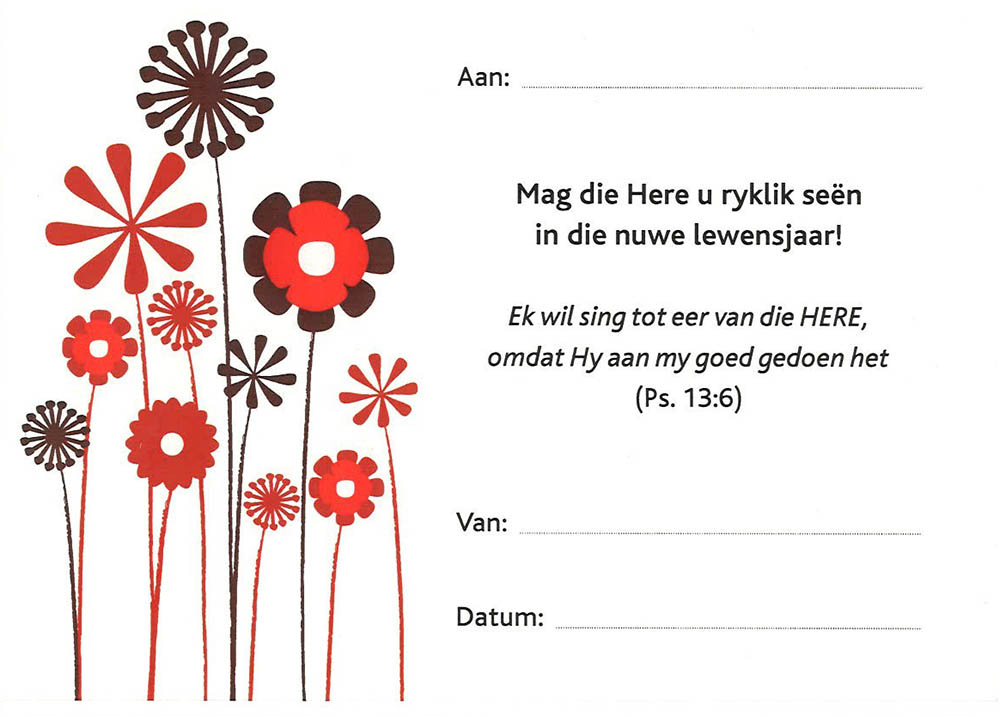 Verjaarsdagkaartjie: Blomme