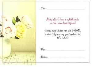 Verjaarsdagkaartjie: Vaas blomme