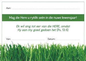 Verjaarsdagkaartjie: Groen gras