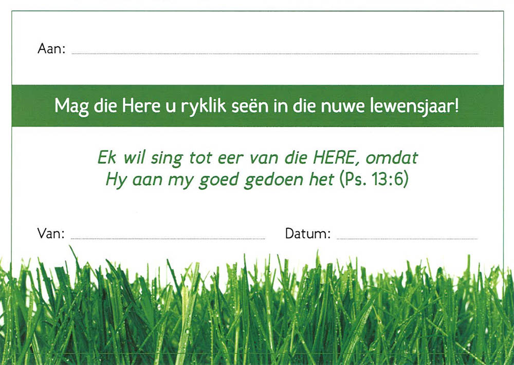 Verjaarsdagkaartjie: Groen gras